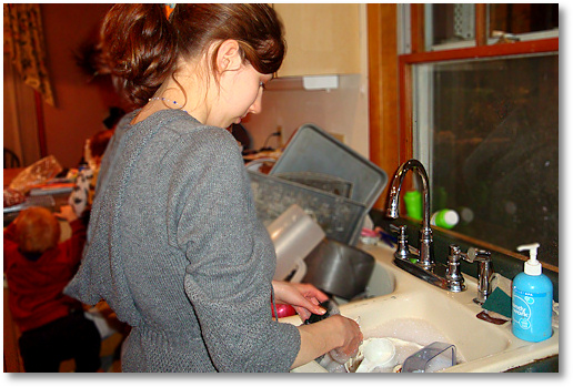 Princess does the Dishes