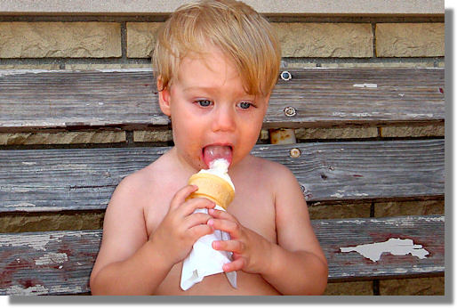 Little Guy with Ice Cream