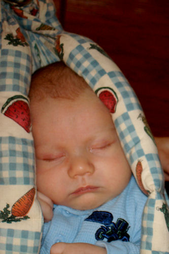 Babywearing - Little Guy Sleeping in Ring Sling