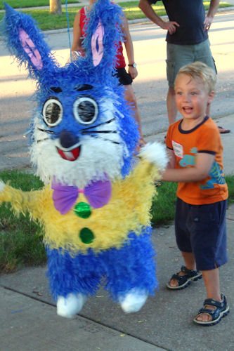 Block Party - Little Guy hits the Piñata