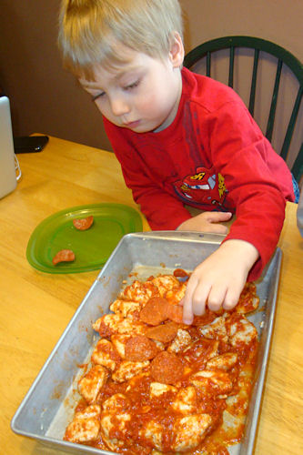 Bubble Up Pizza Recipe - Little Guy Adds Pepperoni