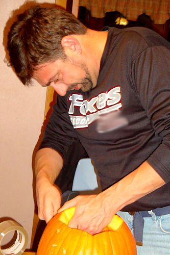 Carving Pumpkins 2010 - Teacher Carves My Pumpkin