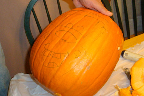 Carving Pumpkins 2010 - Mater Pumpkin