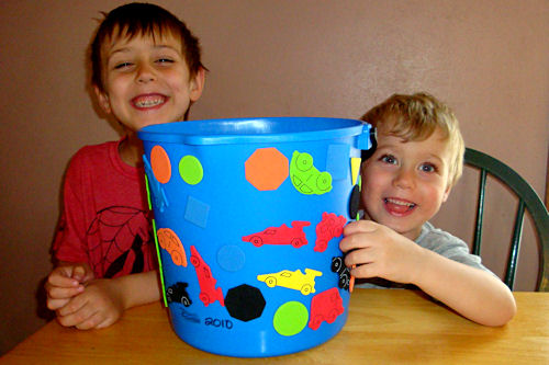 Easy Father's Day Craft - Finished Bucket