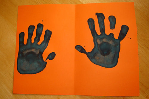 Easy Father's Day Card - Hand Prints