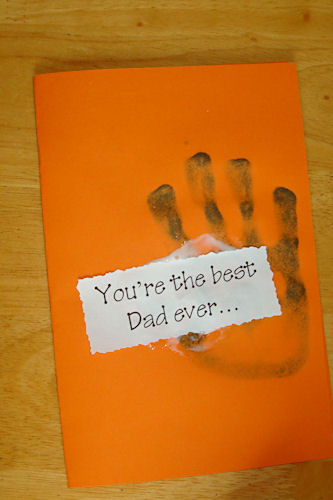 Easy Father's Day Craft - Card Front