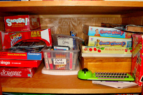 Organize - Game Closet After - Third Shelf