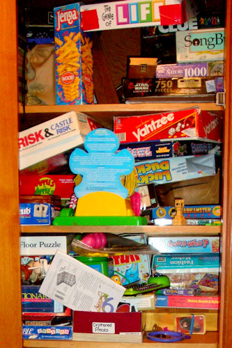 Organize - Game Closet Before