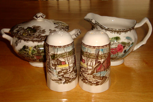 Sugar Bowl, Cream Pitcher, Salt & Pepper Shakers