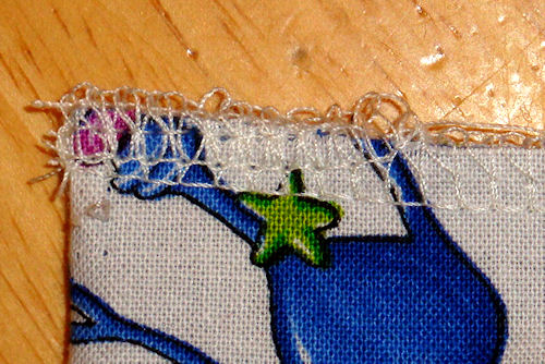 Starting Finishing Serged Seam - Realign the Seam