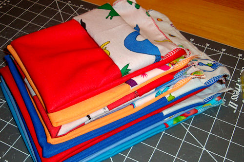 Make Reusable Snack Bags - Stack of Bags