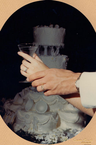 Mom and Dad's Wedding - Rings by Cake