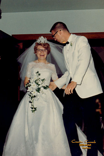 Mom and Dad's Wedding - Turning Toward Each Other