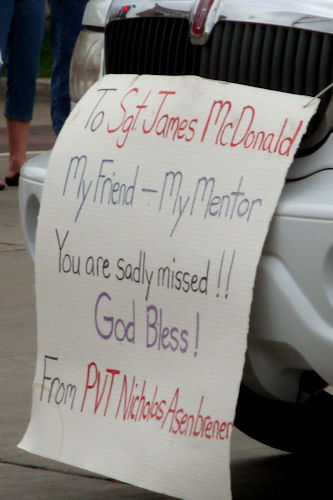 Memorial Day 2010 - Sign on Hearse