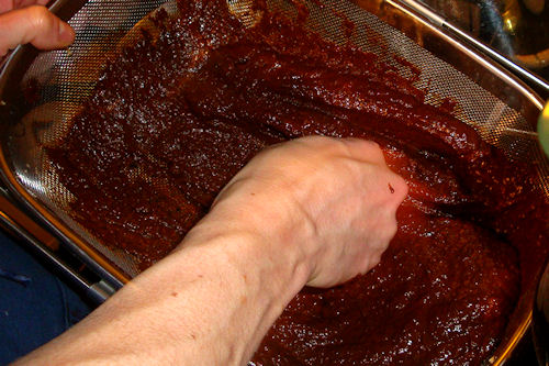 Mexican Mole Sauce - Straining