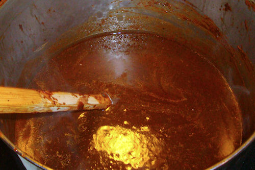 Mexican Mole Sauce - Adding Broth
