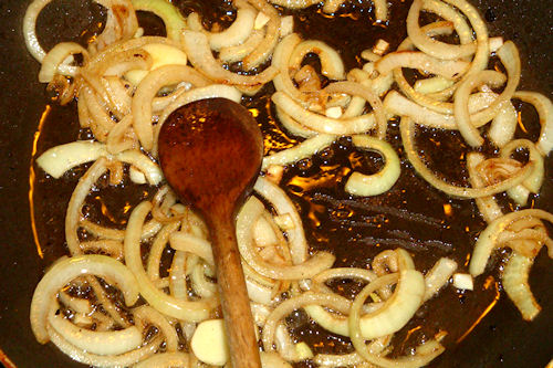 Mexican Mole Sauce - Fried Onions
