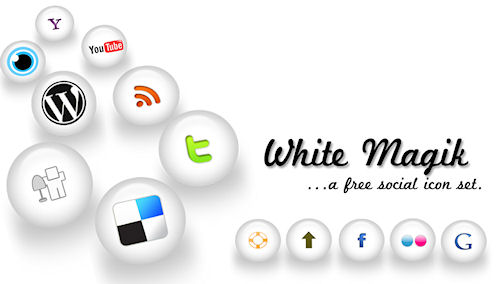 Social Media Icons - White Magic