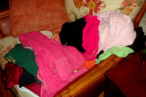 Clothes Swap - Pile of Shirts