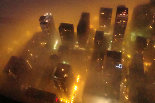 Chicago - Buildings Through Fog