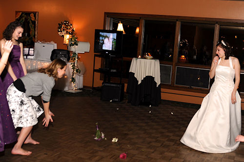 Wedding Reception - Catching the Bouquet