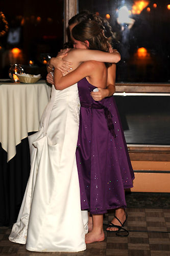 Wedding Reception - Girls Hugging