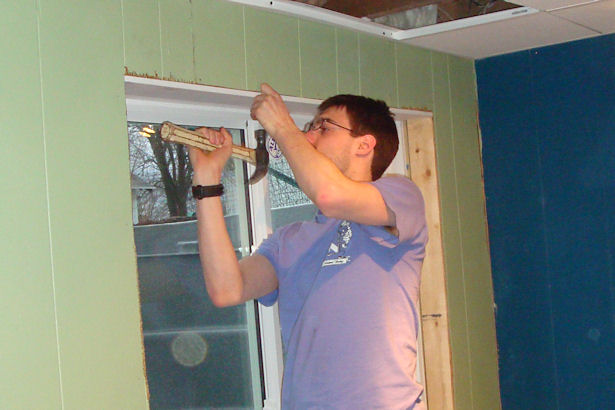 Egress Window - College Boy Hammering