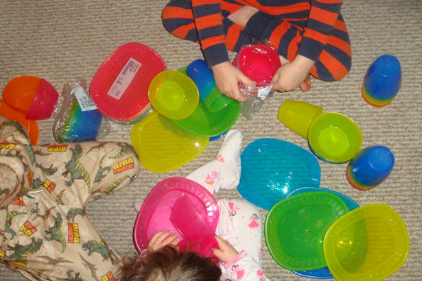 Ikea Dishes - Kids Opening Them