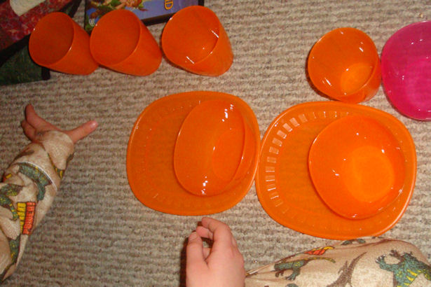 Ikea Dishes - Orange Dishes