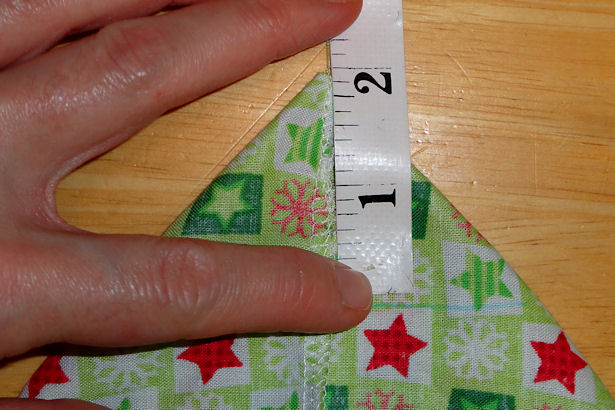 Make Cloth Gift Bags - Measure Corner