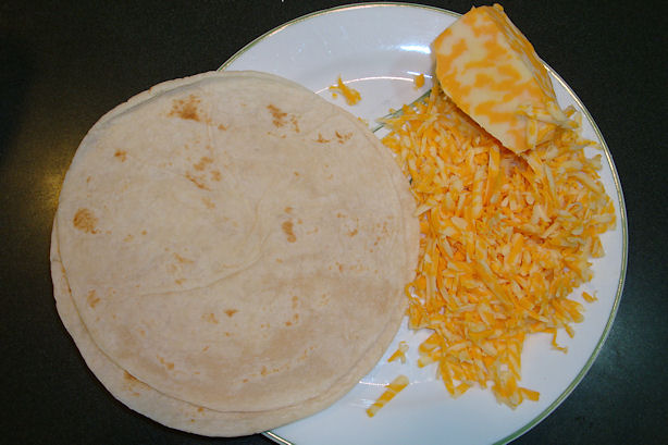 Microwave Quesadilla Ingredients