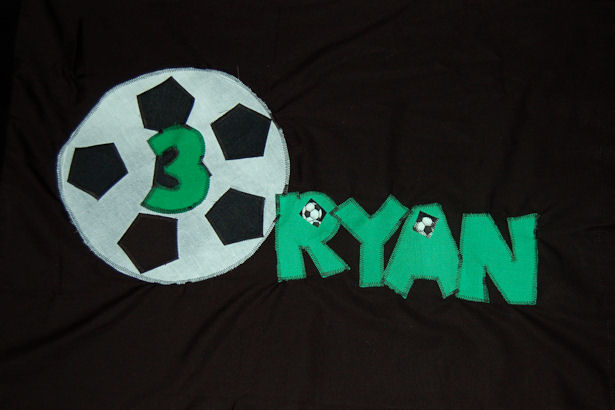 Soccer Applique Pillowcase by Kim