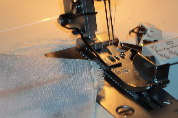 Starting Finishing Serged Seam - Pivot the Fabric