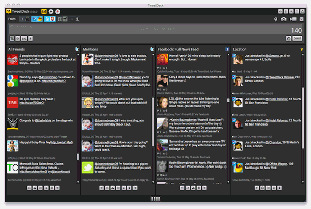 HootSuite dashboard