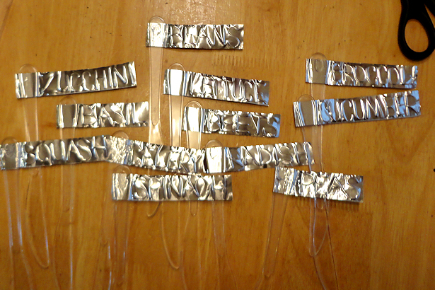 Aluminum Duct Tape Plant Markers - 