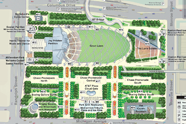 Chicago 2012 Part Seven - Map of Millennium Park