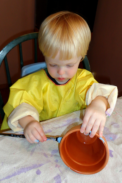 Painted Flower Pots for Mother's Day - S Painting