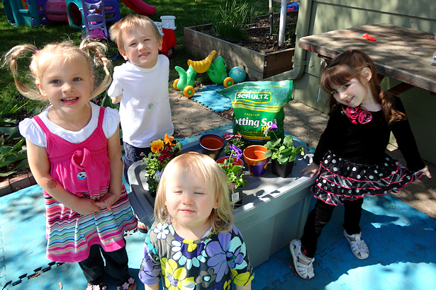 Painted Flower Pots for Mother's Day - Planting Flowers