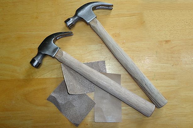 Easy Father's Day Craft - Hammers and Sand Paper 