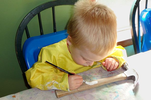 Easy Father's Day Craft - W Painting 