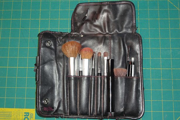 Makeup Brush Roll - Beat Up Makeup Roll Inside