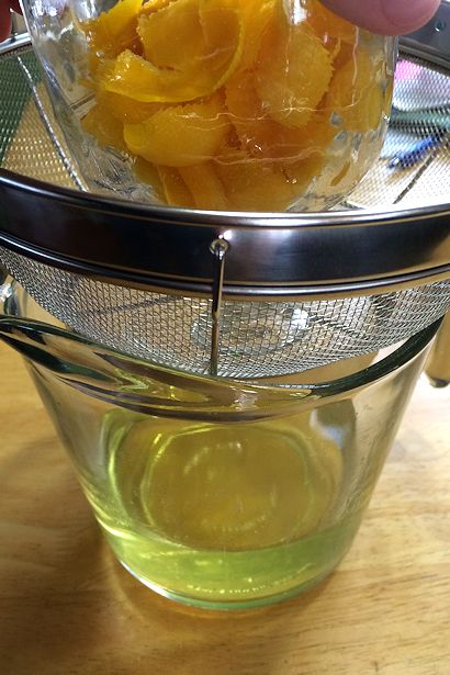 Meyer Lemon Margarita Recipe - Straining the Tequila