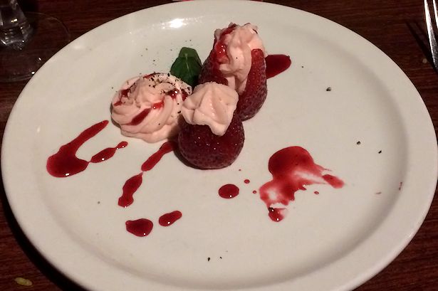 Solea Tequila Dinner February 2014 - Strawberries with Cheesecake