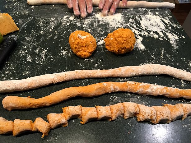 Sweet Potato Gnocchi - Cut Ropes