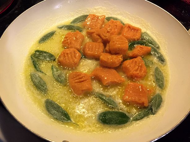 Sweet Potato Gnocchi - Add to Butter