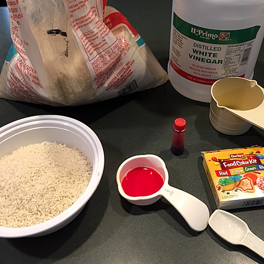 Make Edible Colored Rice for the Sensory Table