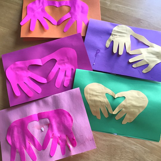 Homemade Mother's Day Card 2015 - Handprints