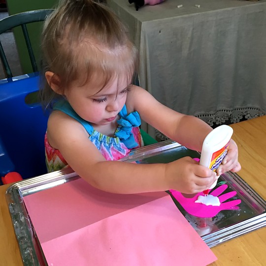 Homemade Mother's Day Card 2015 - Gluing