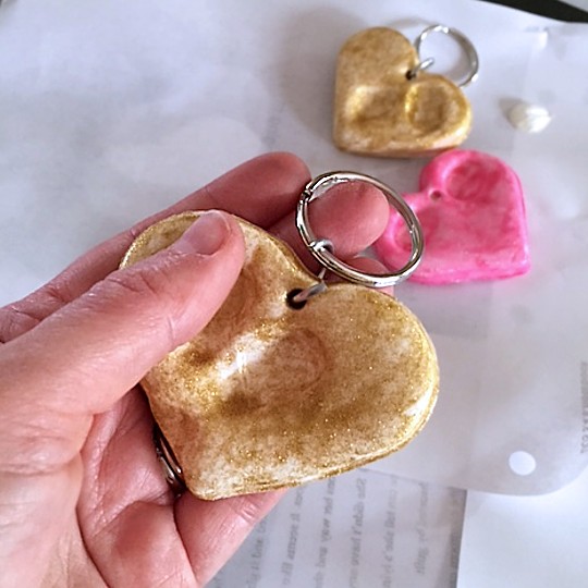 Mothers Day Craft Heart-Thumbprint Keychain - 