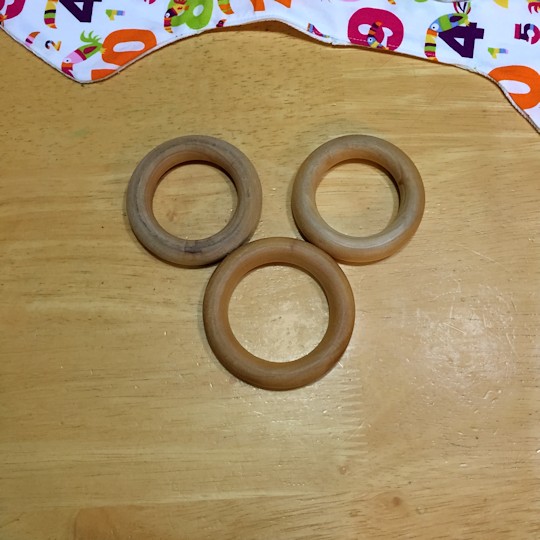 Natural Wood Teether - Wood Rings